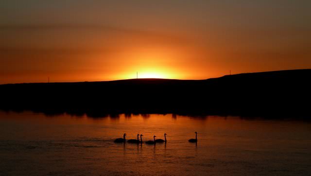 アイスランドの夕陽