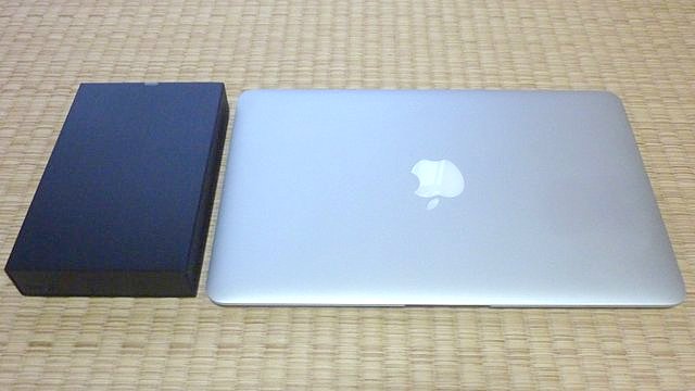 Lacieの3TBハードディスクとMacBookAir